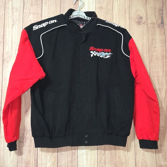 Choko Motorsports Authentic Apparel Snap On Tool Black & Red Men's Jacket XL - Picture 10 of 15